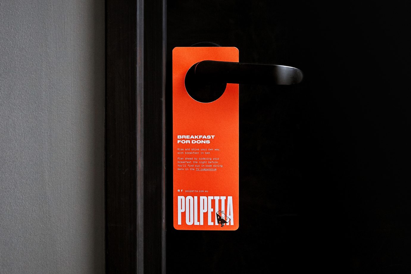 Polpetta Restaurant branding, brand identity, logo design, graphic design, Hospitality branding, Toben